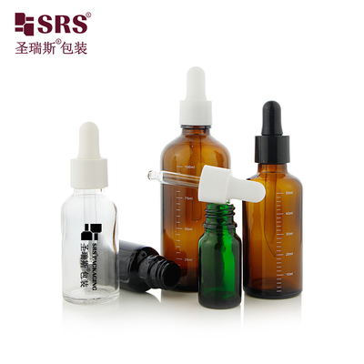 D001 高級 18/415 グラスボトル 輝くドロッパー 5ml から 100ml のサイズでエッセンシャルオイルに最適