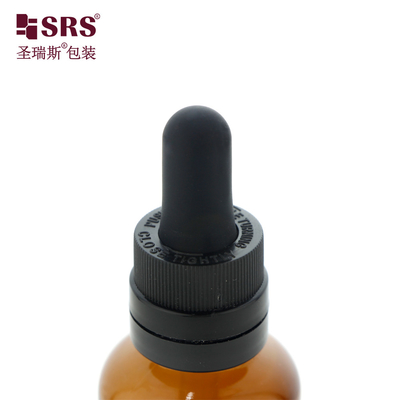 D007 5ml 10ml 15ml 30ml 50ml 100ml アンバーガラスボトル エッセンシャルオイルのパッケージ容器の容積を印刷した容量漏れなし