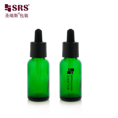D009 丸型厚壁ガラス 5ML 10ML 15ML 20ML 30ML 50ML 100ML 顔用血清用 防腐性のある子供用 蓋のドロッパーボトル