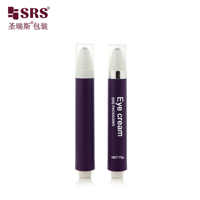 AY 10ML 15ML プラスチックプレスボタンデザイン 潤滑眼ジェル用 空気のないローラーマッサージボトル