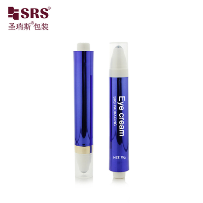 AY 10ML 15ML リサイクルされたプラスチックポンプ 配給デザイン ローラーボール 配備されたボトル ダークサークル減量眼クリーム