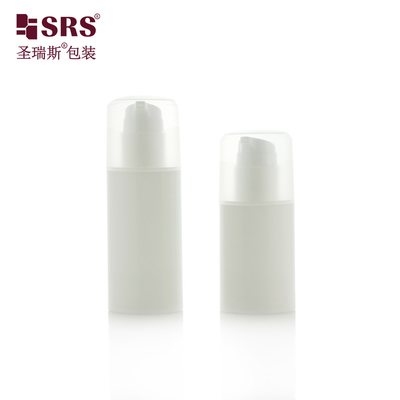 PA213 30ml 50ml オーバル形 カスタムインジェクション カラー プラスチック PP 空気のないポンプ ボトル 化粧品パッケージ