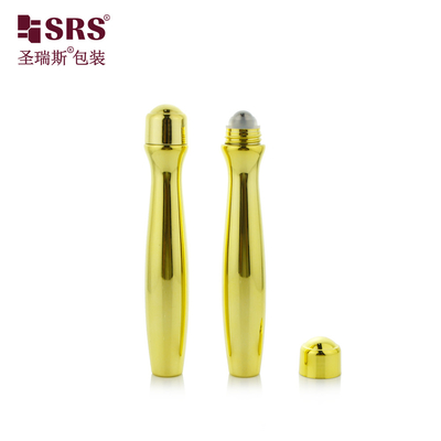 SRS8447-15ML 金属化 輝く金 空き PETG プラスチックロール ボトル 眼ジェル 腰形