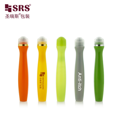 SRS8447-15ML インジェクション カスタム カラー ラディアン 形 PETG ボトル 抗ゆゆ液体ロールボール ボトル カスタマイズ