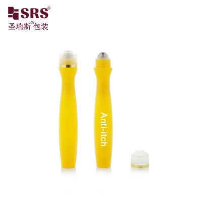 SRS8447-15ML 注射用 吹く 黄色 輝く PETG プラスチック ロール 上 鉄 ロール ボール ボトル 抗 ゆみ 液体 適用器