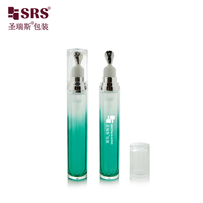 LR001-15ML ハイエンド 高級 スキンケア アイジェル 適用器 メタル 亜鉛 頭 アクリル ローション ボトル 容器 チューブ