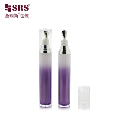 LR001-15ML シルバー ゴールド 亜鉛 メタル ヘッド アプリケーター 豪華 漏れのない 皮膚ケア 眼クリーム ローション ジェル アクリル ボトル メーカー