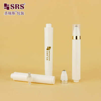 AY 15ML 注射器 白光沢マット仕上げ 丸型ペン形状 エアレスロールオンボトル アイクリーム容器用