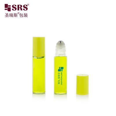 PET-10ML プラスチック PET クリア グロッシー表面 ロールオンボトル アプリケーター容器 パッケージング スチールボール マッサージ