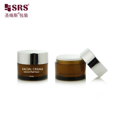 J0210B 30g 50g ラウンド プラスチック 双壁 透明 塗装 カスタム カラー 容器 顔クリーム