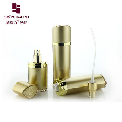 SRS 空の豪華化粧品ボトル 30ml 60ml 120ml プラスチック目形黒アクリル容器