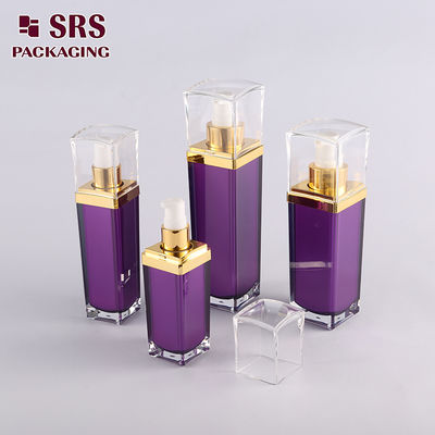 L052 SRS 製造者 卸売 アクリル式四角形 空のポンプ容器 透明な蓋付き