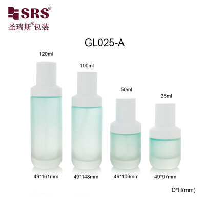 GL025 35ml 50ml 100ml 120ml Paint Custom Color Frosted Glass Bottle With Dropper Lotion Pump For Cosmetic