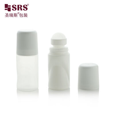 RPPB 50ML Unique Shape Plastic PP Mono Roll On Deodorant Bottle