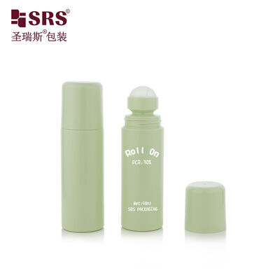 90ml 円筒形プラスチックロールオンボトル 空のコスメティックローラーボトル デオドラント用