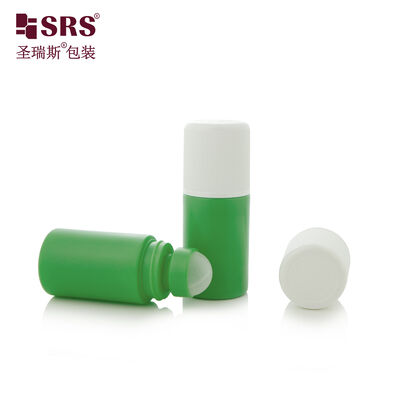 60ml Cylindrical Roll On Bottle, Plastic Deodorant Roller Bottle With Double Layer Child Resistant Cap