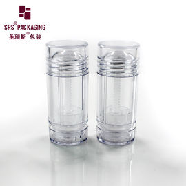 D042 丸い形のプラスチック透明な空のデオドラント容器