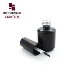 1/2オンス 15ml 空の黒いスムージュされたネイルローク除去ガラスボトル