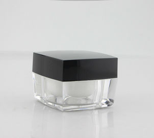 黒いプラスチック蓋の透明なボトル50g アクリルコンテナ