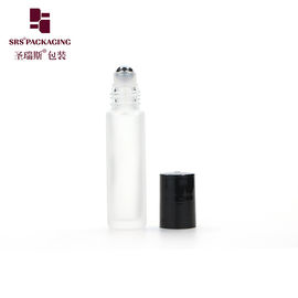 貨物量 空のガラスローラー 10ml エッセンシャルオイルボトル 黒いプラスチック蓋付き