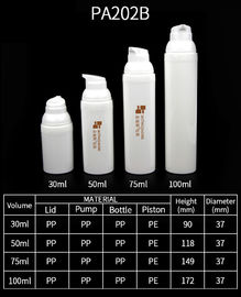 30ml 50ml 75ml 100ml インジェクション用 環境に優しい白色 pp 空気のないポンプボトル