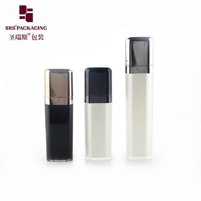 15ml 30ml 50ml プラスチックの空のローション 皮膚ケア スクウェア 空気のないポンプボトル