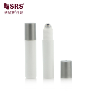 1/3 OZ ストック ホワイト カラー プラスチック PP アンチ イッチ 液体 ロールボール ボトル 10ml