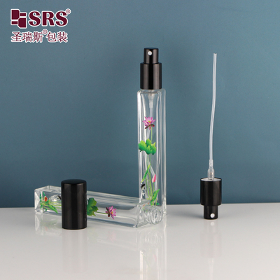 スクウェア 透明 空ガラス 豪華 スプレーポンプ 香水 原子化器 10ml