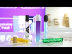 GB 方形 色鮮明 透明 香水 漏れなし 厚い底のガラスのローラーボトル 10ml