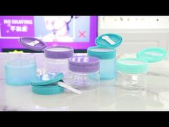 PET007 200 グラム 250 グラム 300 グラムのプラスチック PET クリームジャー、フリップキャップピンセットスプーン付き