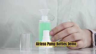 PA029 15 ミリリットル 30 ミリリットル 50 ミリリットル空の PP プラスチック半透明エアレス プラスチック ポンプ ボトルのデモ