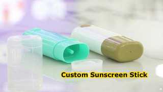 見る: D041 40 ミリリットル楕円形注入カスタム カラー光沢のあるプラスチック日焼け止めスティック容器ショーケース